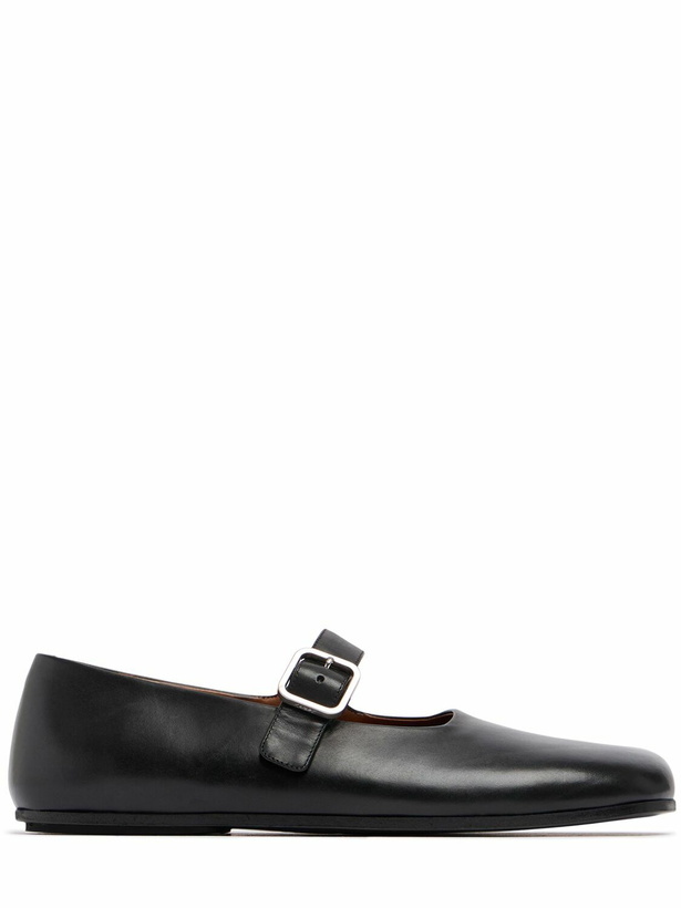 Photo: MARSELL Appiedi Smooth Leather Mary Jane Flats