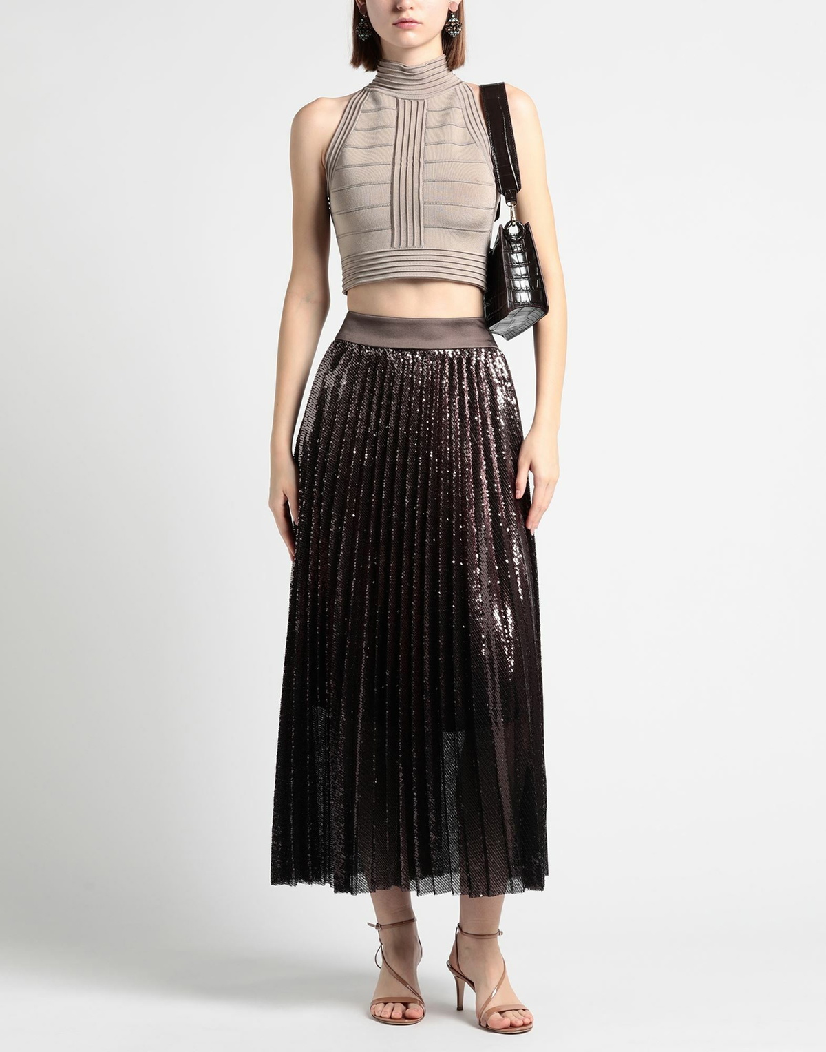 Peserico Womens Maxi skirt in Brown
