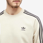 Adidas Men's 3 Stripe Crew Sweat in Wonder Beige