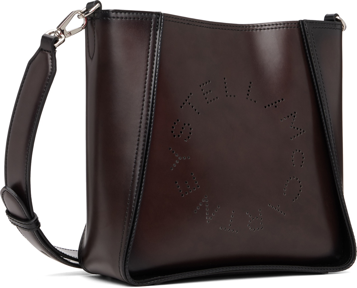 Stella McCartney Brown Logo Square Crossbody Bag