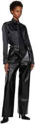 Kwaidan Editions Black Sailor Faux-Leather Trousers