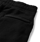AMIRI - MX1 Slim-Fit Tapered Panelled Loopback Cotton-Jersey Biker Sweatpants - Men - Black