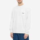 Awake NY Men's Long Sleeve Classic Logo Pocket T-Shirt in White