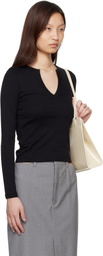 FLORE FLORE Black Iman Longsleeve T-shirt