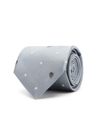 Alexander Mcqueen Skull and Star-jacquard Silk tie - Grey - One Size