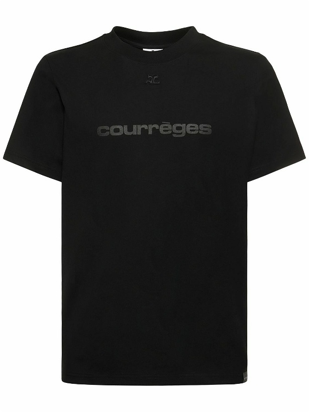 Photo: COURREGES Classical Logo Cotton T-shirt