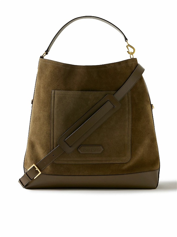 Photo: TOM FORD - Leather-Trimmed Suede Tote Bag