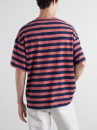 Jil Sander - Striped Cotton-Jersey T-Shirt - Red