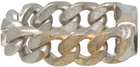 MM6 Maison Margiela Silver Reversed Chain Link Ring