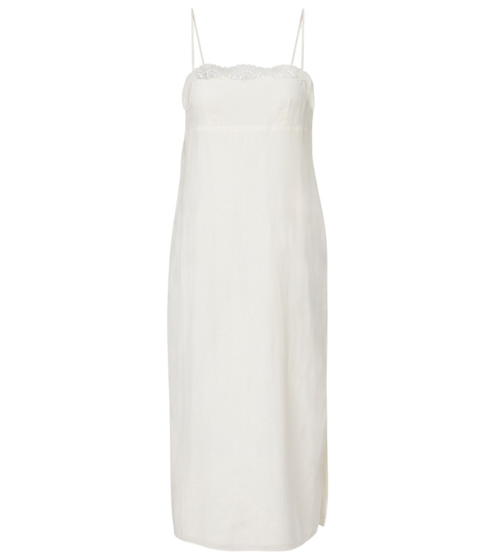 Photo: Posse Darya embroidered linen and cotton midi dress