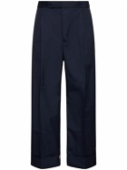 THOM BROWNE Cotton Blend Pants with Gg Cuff
