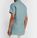 Thom Sweeney - Camp-Collar Linen Shirt - Blue