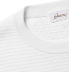 Brioni - Textured Cotton and Silk-Blend Sweater - Men - White