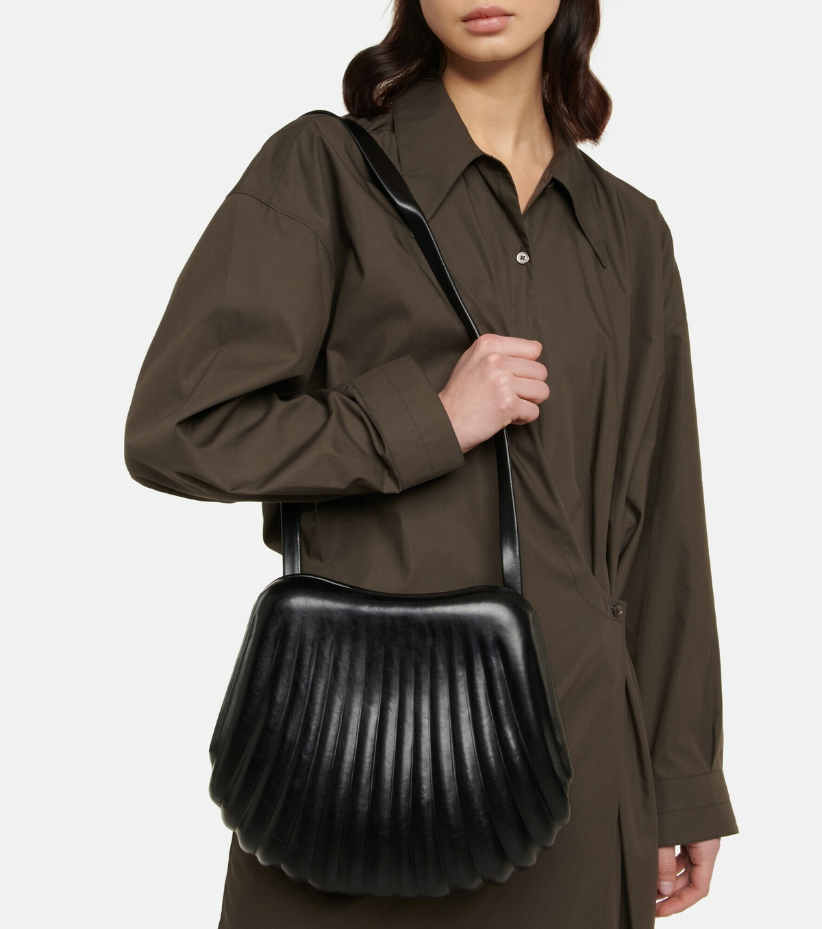 Lemaire - x Carlos Peñafiel Carlos leather shoulder bag Lemaire