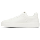 BALMAIN White B-Court Calfskin Sneakers