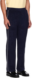 Sporty & Rich Navy New Serif Track Pants