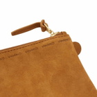 Visvim Men's Suede Large Essentials Case in Light Brown 