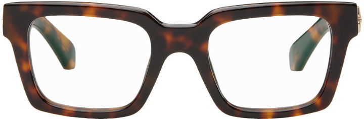 Photo: Off-White Brown Optical Style 72 Glasses
