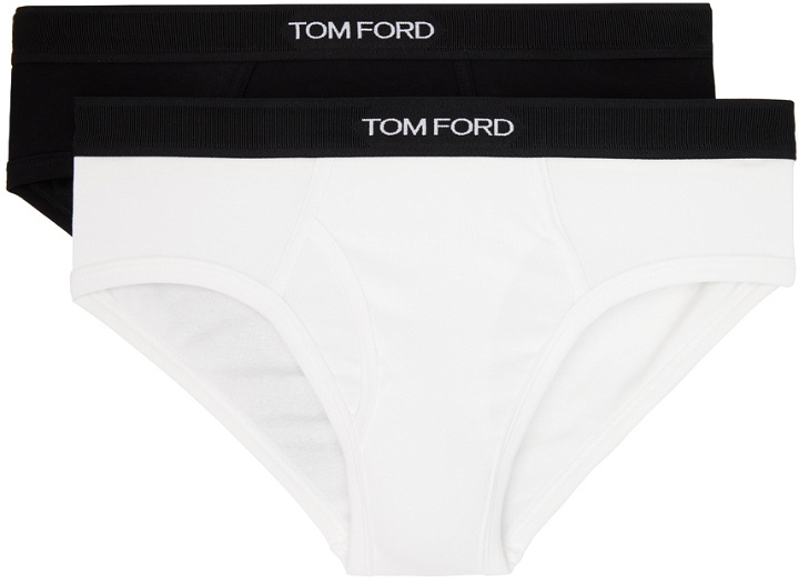 Photo: TOM FORD Two-Pack Black & White Briefs