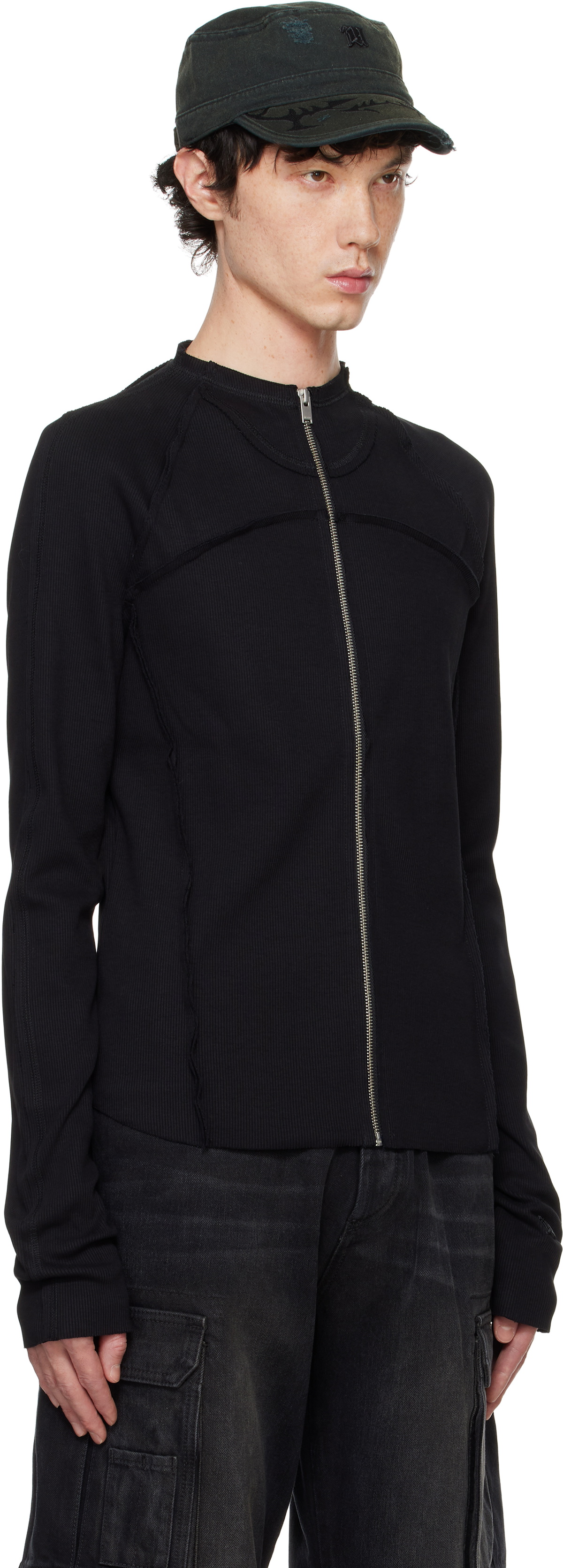 MISBHV Black Rib Zipped Longsleeve Jacket