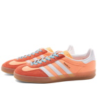Adidas Men's Gazelle Indoor Sneakers in Beam Orange/White
