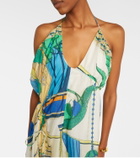 Tory Burch Printed cotton and silk midi dress