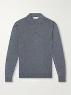 Altea - Wool, Silk and Cashmere-Blend Polo Sweater - Gray