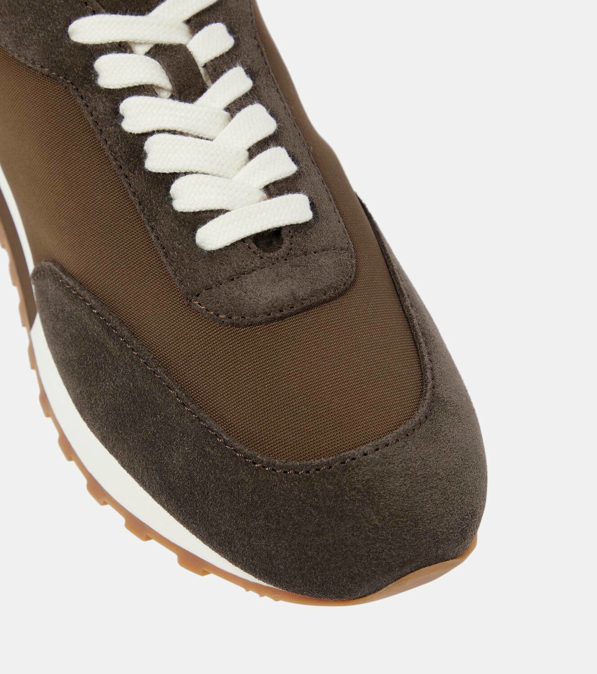 The Row Owen Runner suede-trimmed sneakers