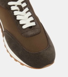 The Row Owen Runner suede-trimmed sneakers