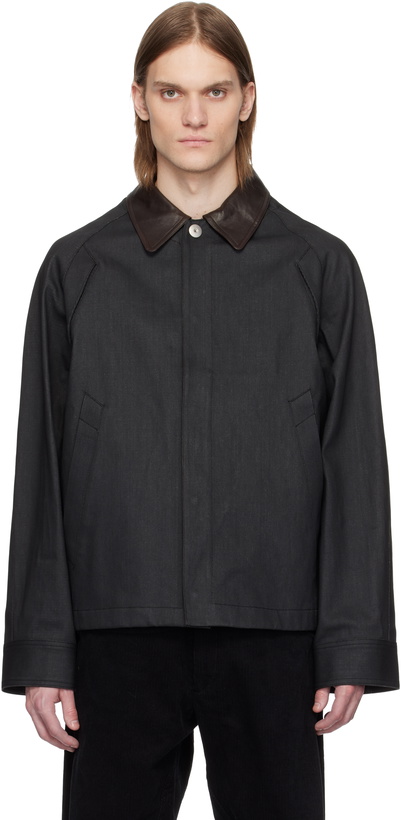 Omar Afridi Brown Distorted Denim Jacket Omar Afridi