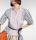Plan C - Striped cotton maxi dress