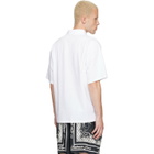 BALMAIN White Printed 'Balmain Vine' Polo