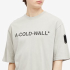 A-COLD-WALL* Men's Overdye Logo T-Shirt in Cement