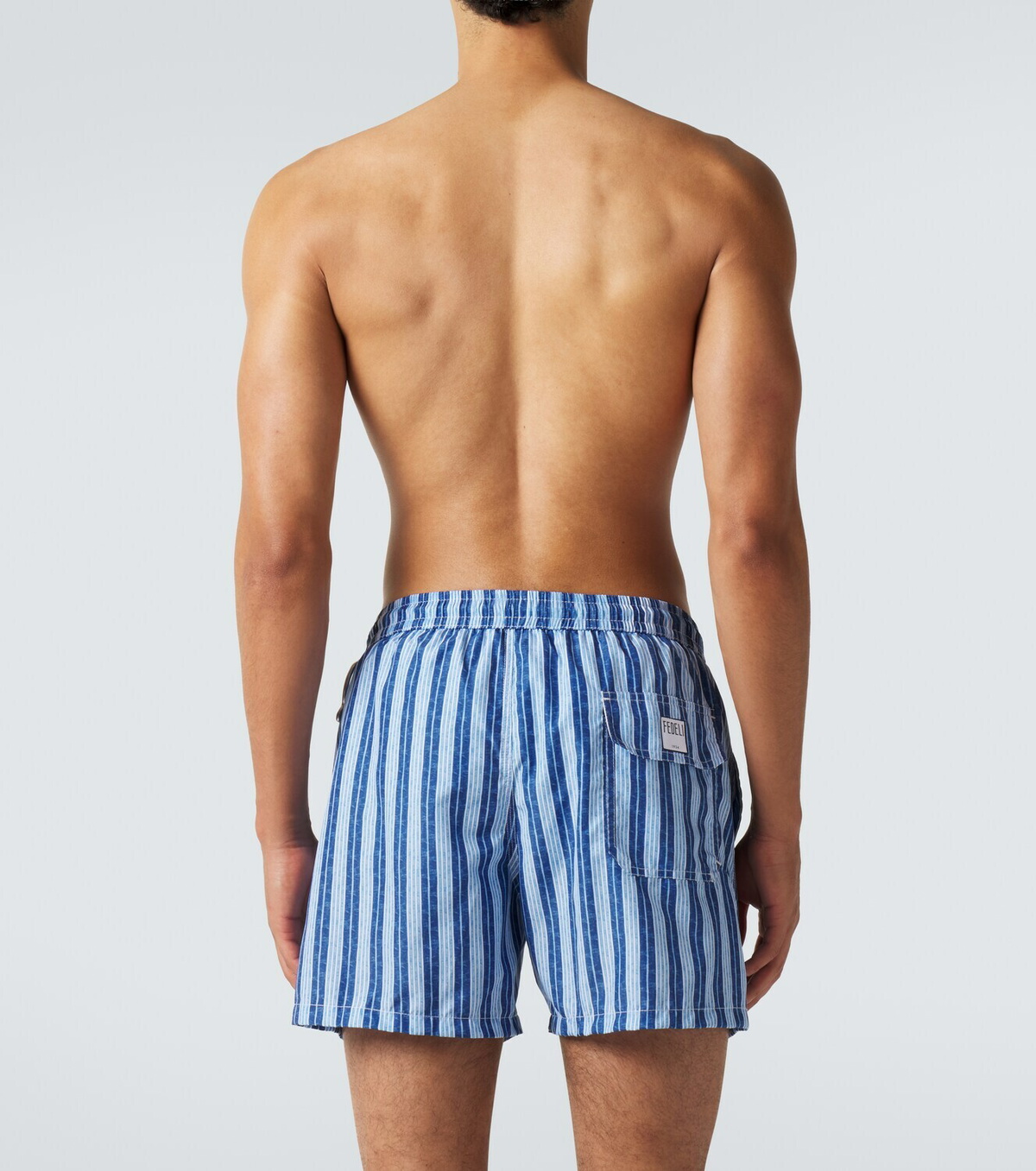 Fedeli Madeira striped swim trunks