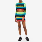 AGR Women's Lace Mohair Mini Skirt in Multi