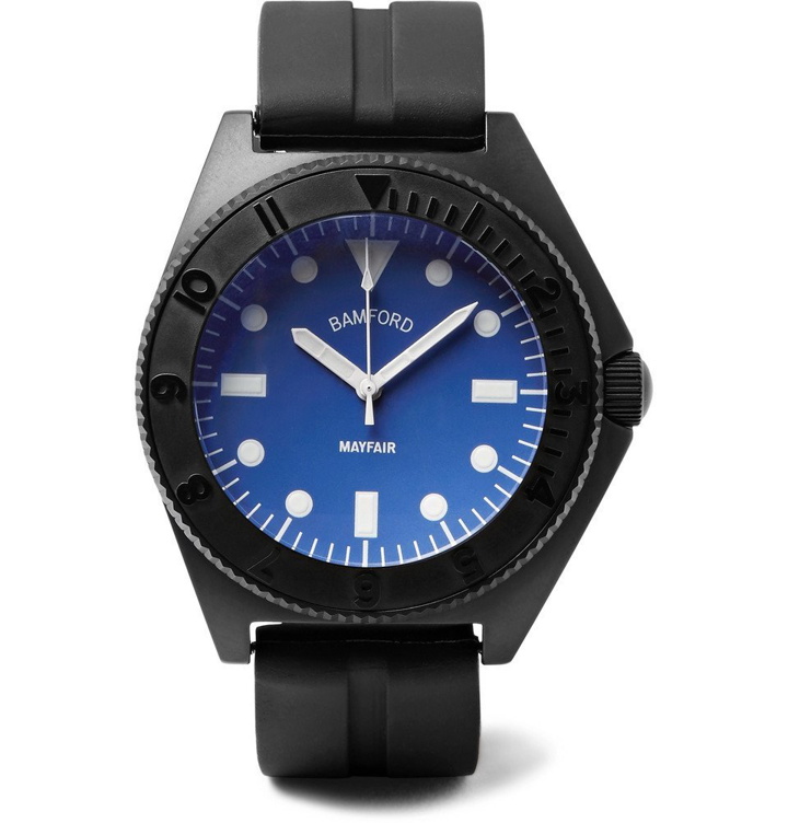 Photo: Bamford Watch Department - Mayfair Stainless Steel and Rubber Watch - Men - Blue