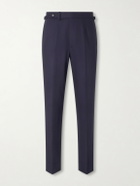 Dunhill - Straight-Leg Pinstriped Wool Suit Trousers - Blue