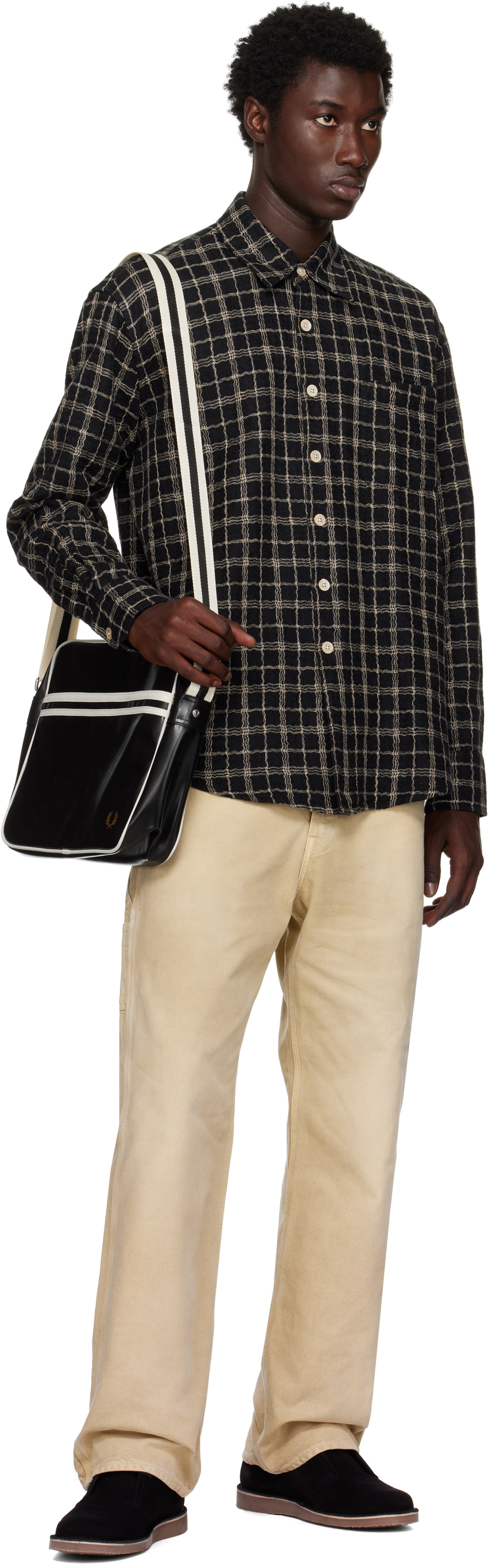 Fred Perry Black Classic Shoulder Bag