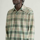Amiri Men's Crystal Studded Western Flannel in Deep Teal