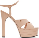 Gucci Pink Platform Heeled Sandals