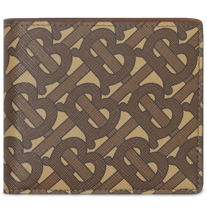 Photo: Burberry - Logo-Print Coated-Canvas Billfold Wallet - Brown