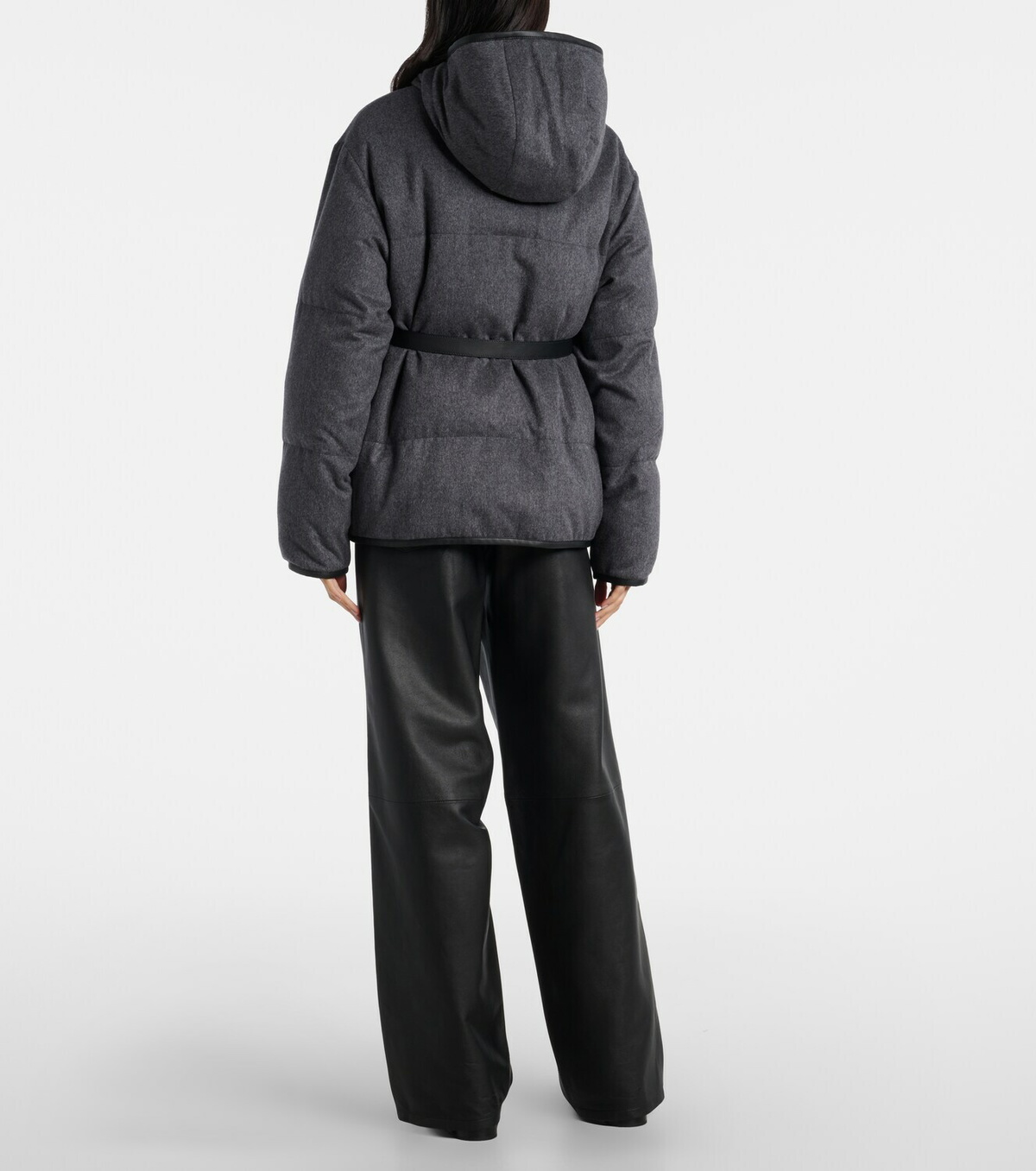 Tod's Belted hooded padded cashmere jacket