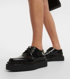 Valentino Garavani Rockstud M-Way leather Derby shoes