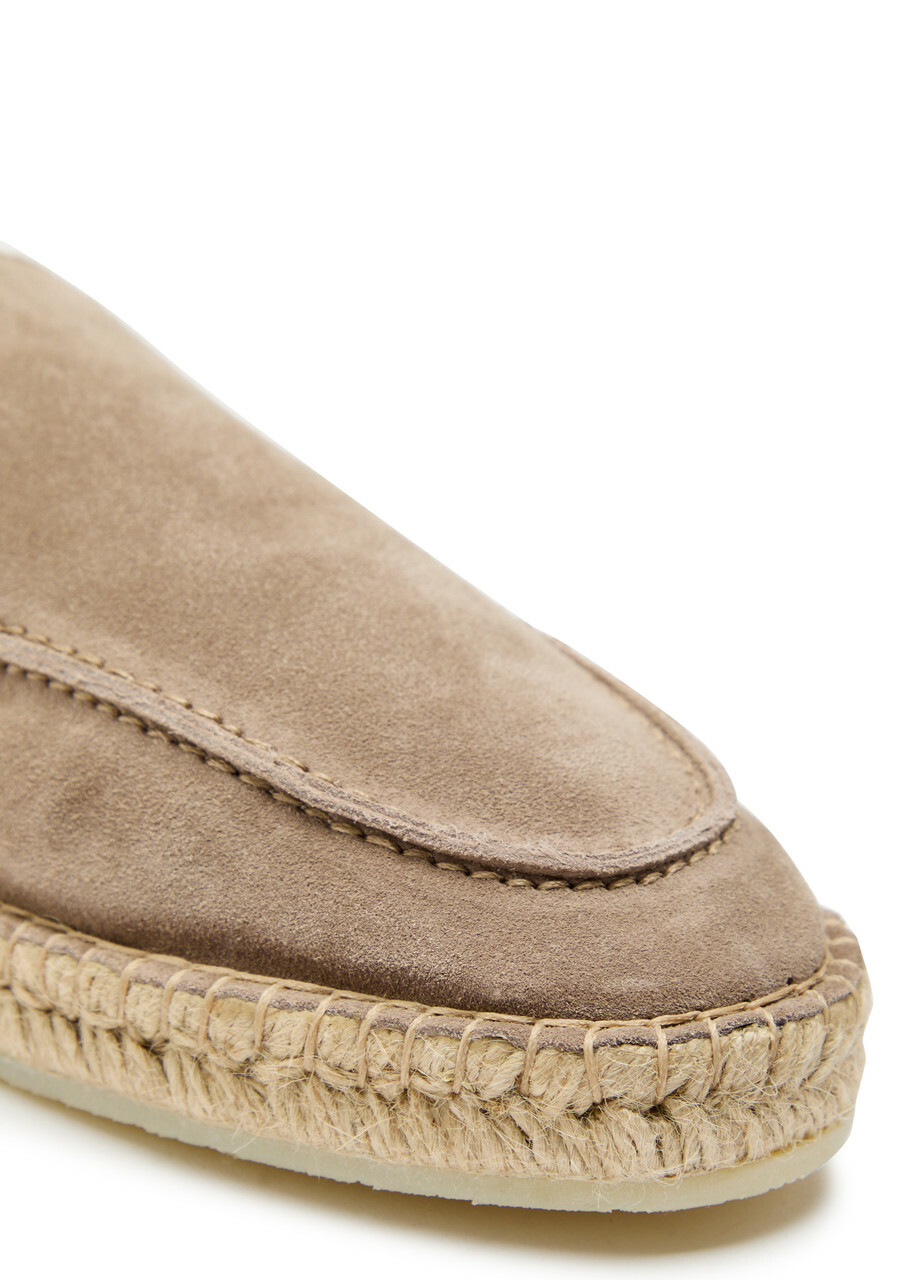 Aurélien Beachside Suede Espadrille Loafers Grey
