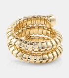 Marina B Trisola 18kt gold ring with emeralds
