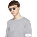 Garrett Leight Transparent and Blue Hampton Sunglasses