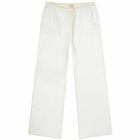 DONNI. Women's Organza Simple Trousers in Cream