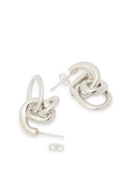 Agmes Ellipses Sterling Silver Hoop Earrings - One Size