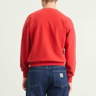 Aries Men's Premium Aged Temple Sweatshirt in Red
