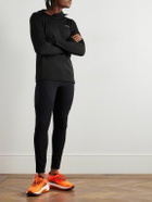 DISTRICT VISION - Logo-Print Stretch Recycled-Fleece Hoodie - Black